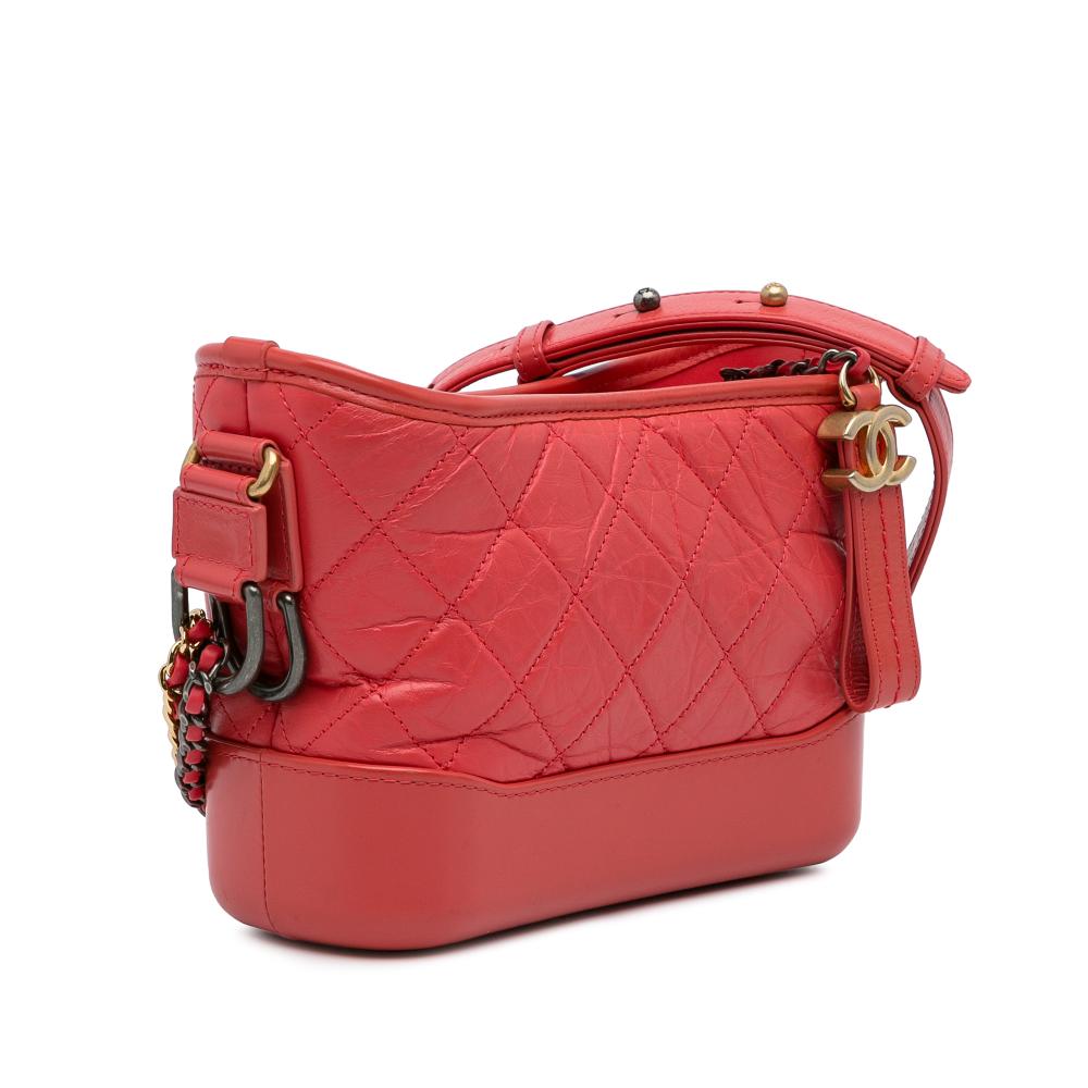Red Leather Chanel Crossbody Bag
