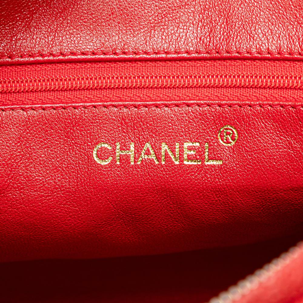 Red Leather Chanel Crossbody Bag