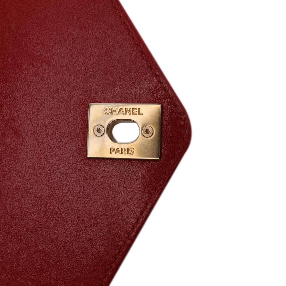 Red Leather Chanel Crossbody Bag