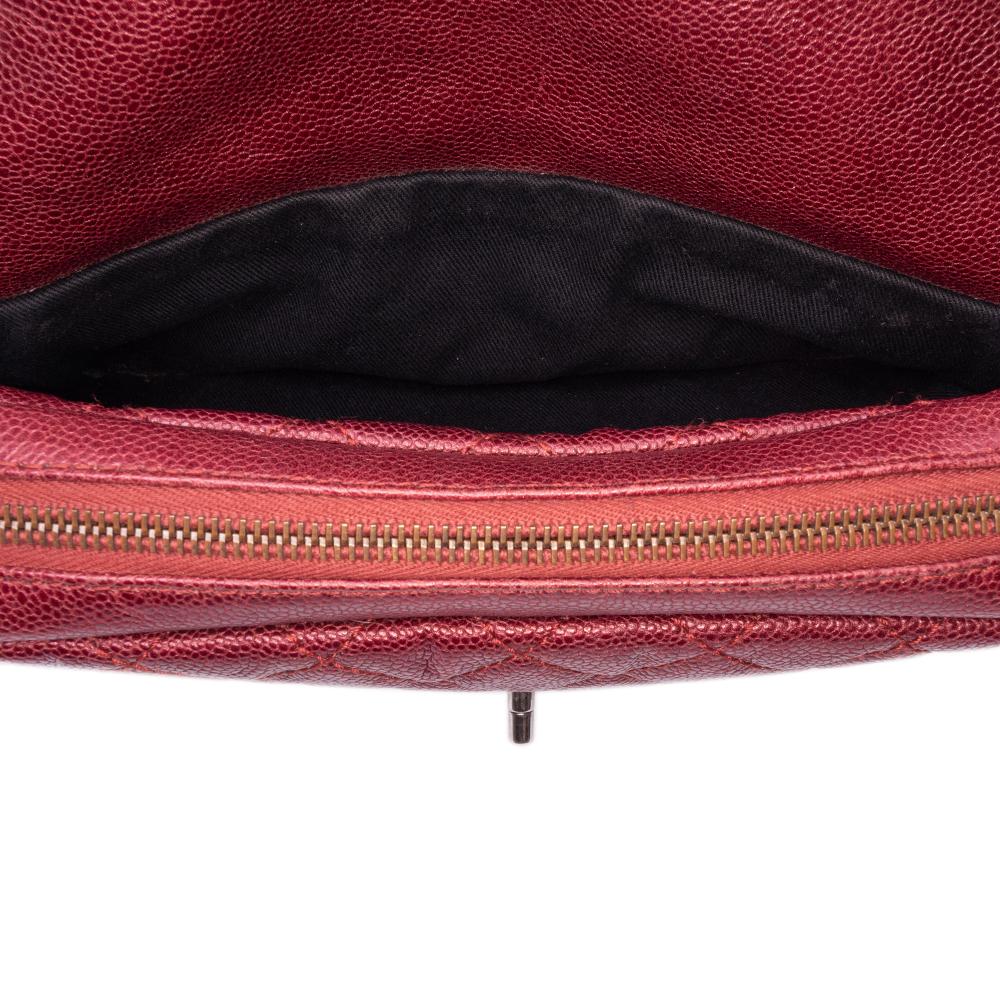 Red Leather Chanel Crossbody Bag
