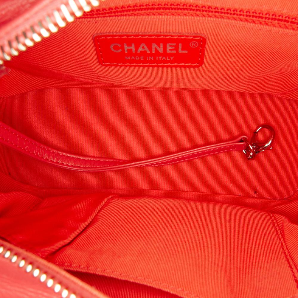 Red Leather Chanel Crossbody Bag