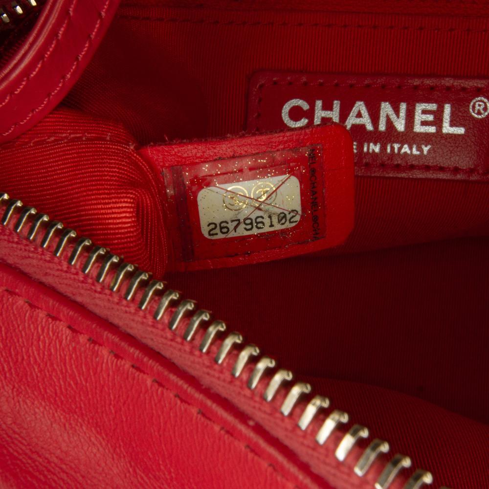 Red Leather Chanel Crossbody Bag