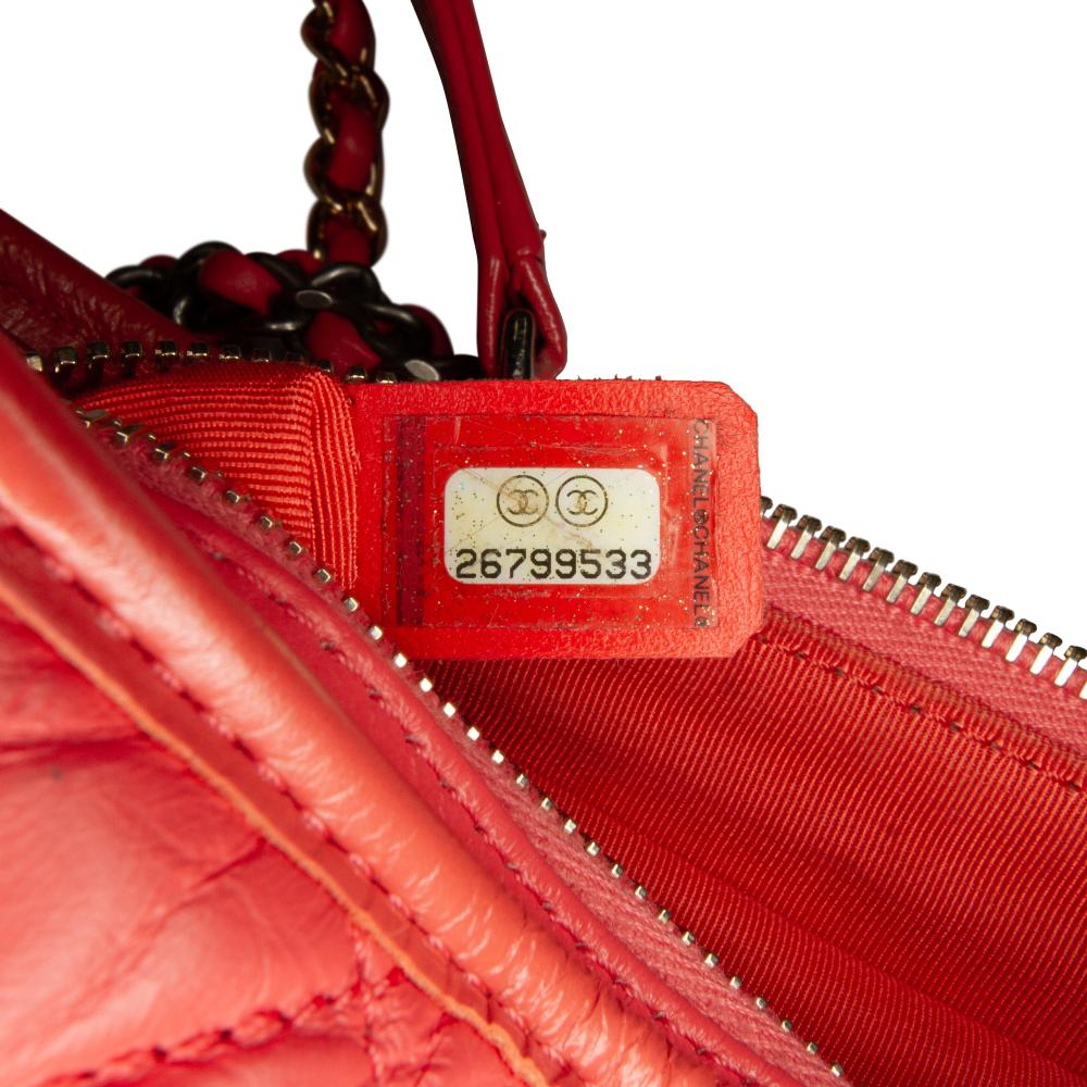 Red Leather Chanel Crossbody Bag