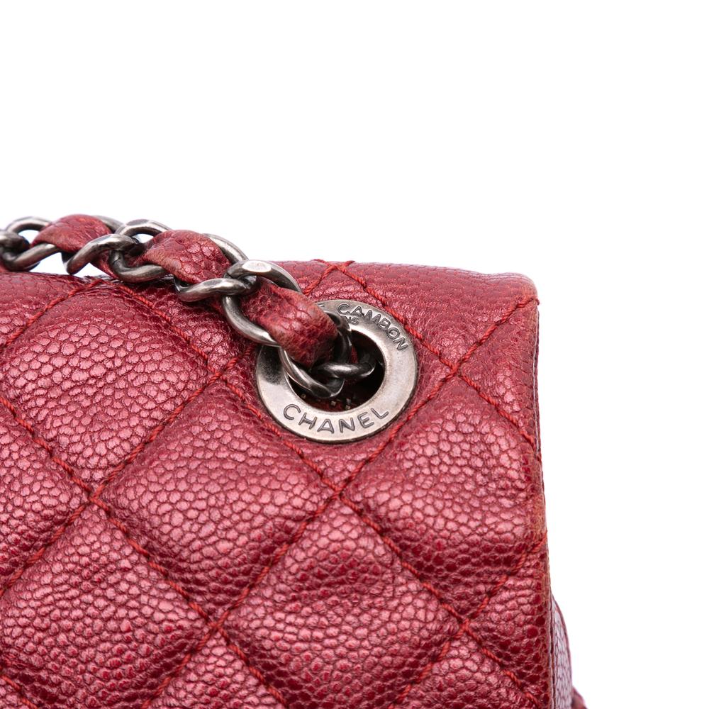 Red Leather Chanel Crossbody Bag
