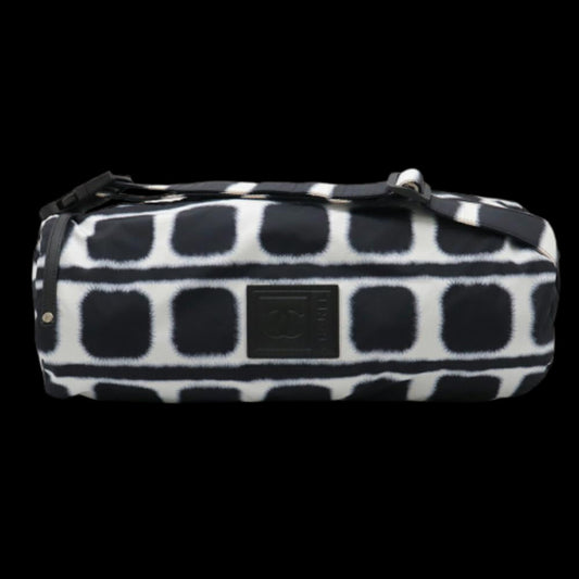 White Fabric Chanel Crossbody Bag