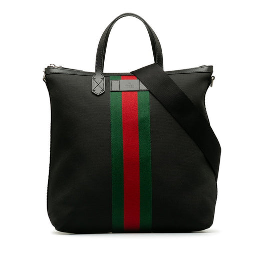 2WAY 619751 Black Multicolor Canvas Leather  GUCCI