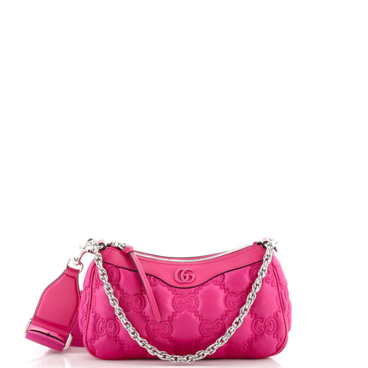 Zip Shoulder Bag GG Embossed Matelasse Leather Mini