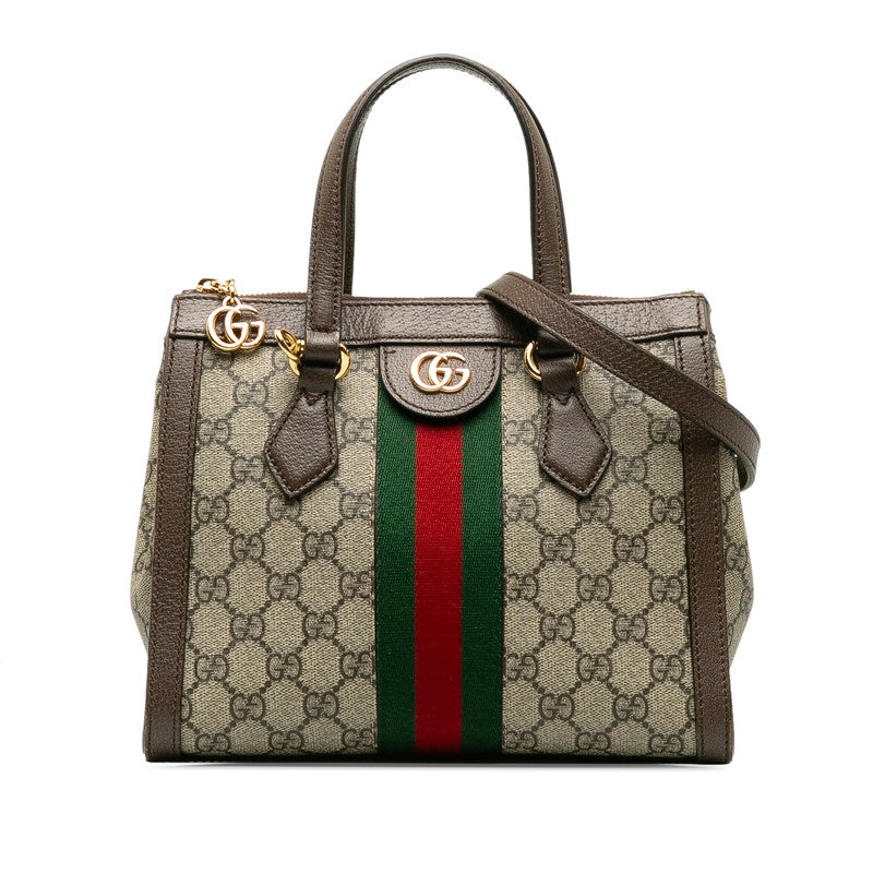 グッチ オフィディア GG スモール ハンドバッグ ショルダーバッグ 2WAY 547551 ベージュ ブラウン PVC レザー レディース GUCCI 【中古】｜【銀座パリス】　楽天市場店