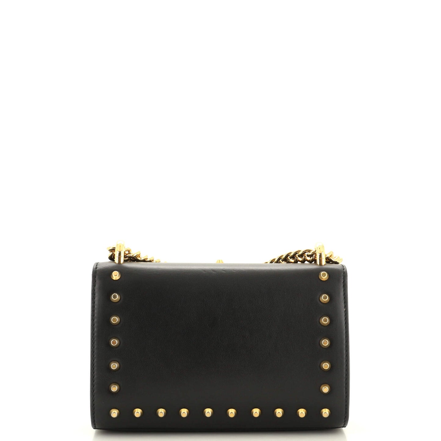 Pearly Padlock Shoulder Bag Studded Leather Small