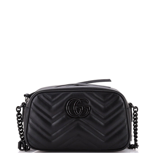 GG Marmont Monochrome Shoulder Bag Matelasse Leather Small