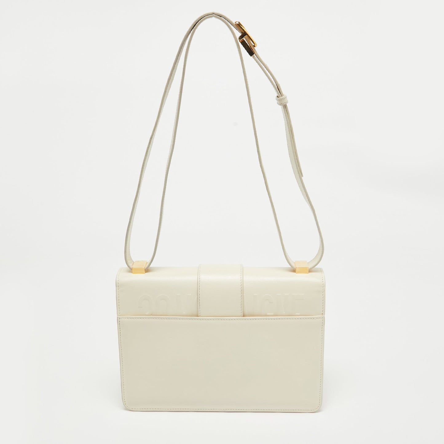 Dior Off -White Leather 30 Montaigne Shoulder Bag