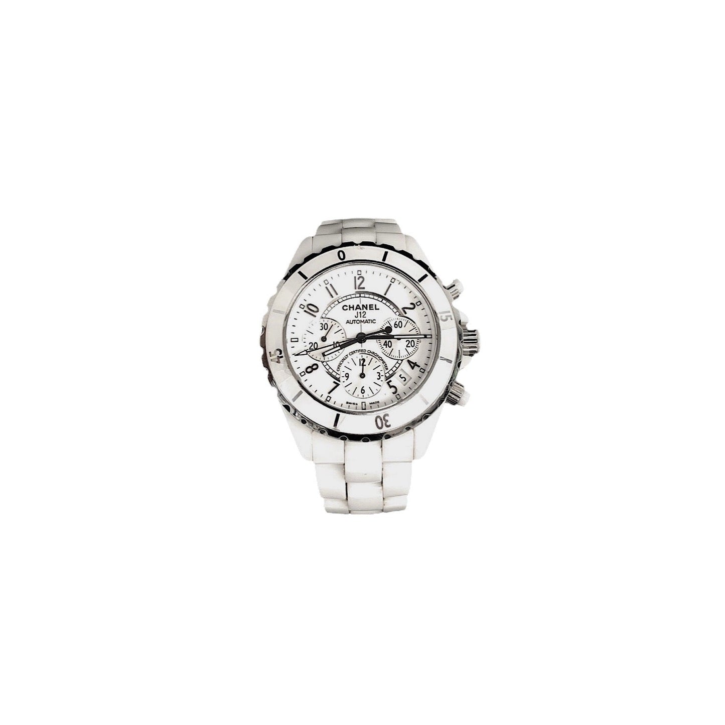 Chanel J12 White Ceramic 41mm Chronograph Unisex Watch