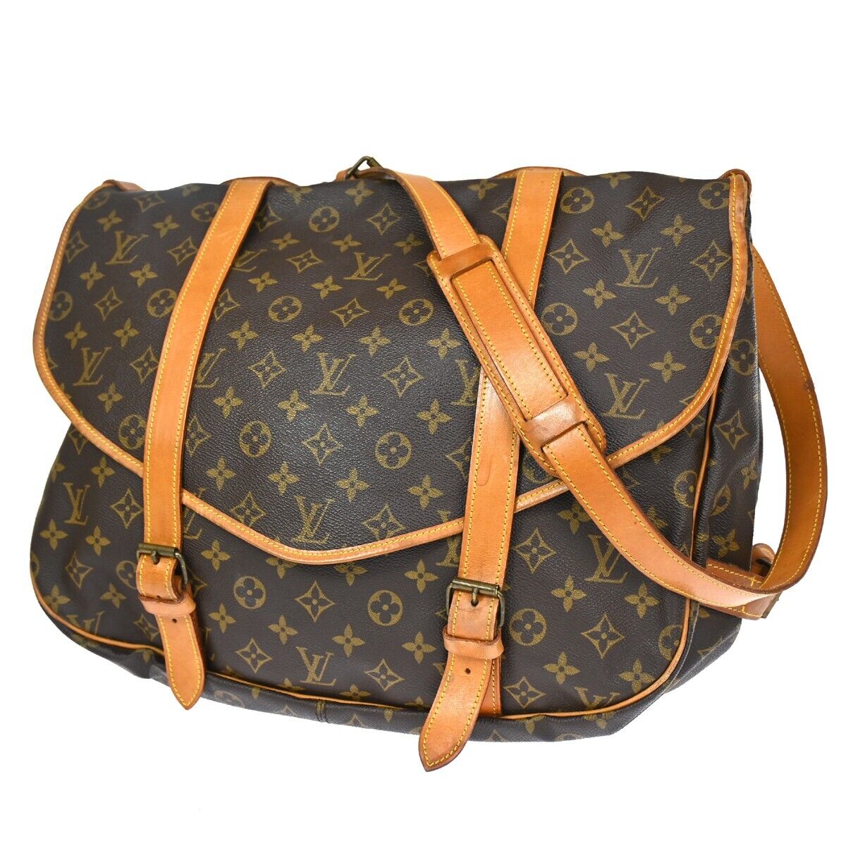 Louis Vuitton Saumur 43  Canvas Shoulder Bag ()