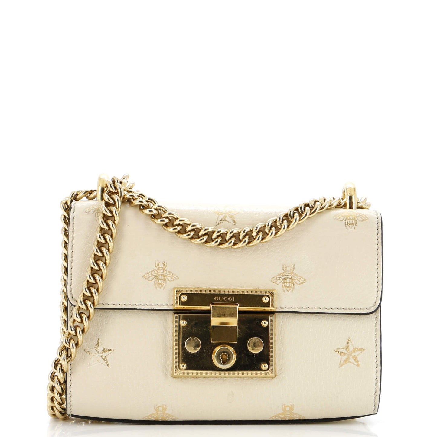 Padlock Shoulder Bag Printed Leather Small