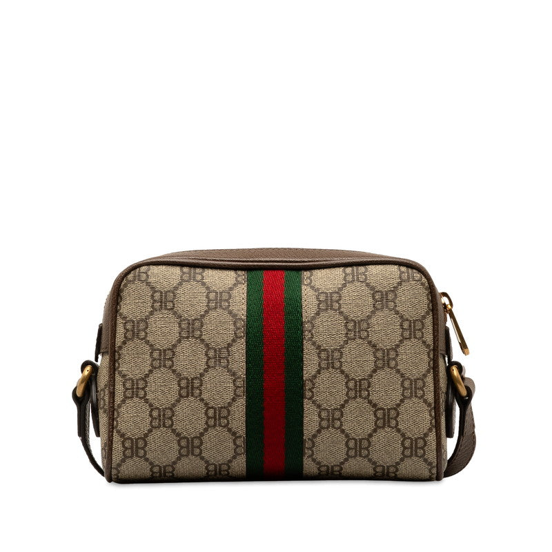 Gucci x Balenciaga The Hacker Project GG Supreme BB Logo  Mini Shoulder Bag 680128 Beige Brown PVC Leather  GUCCI Gucci