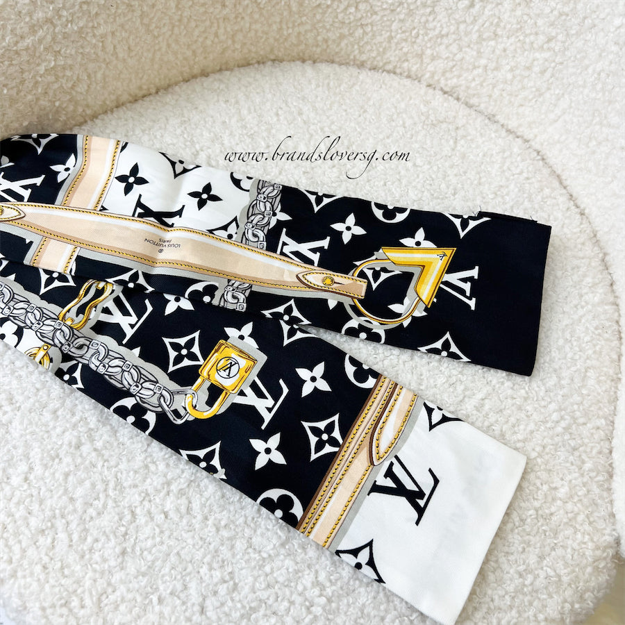LV Twilly in Black, White and Gold