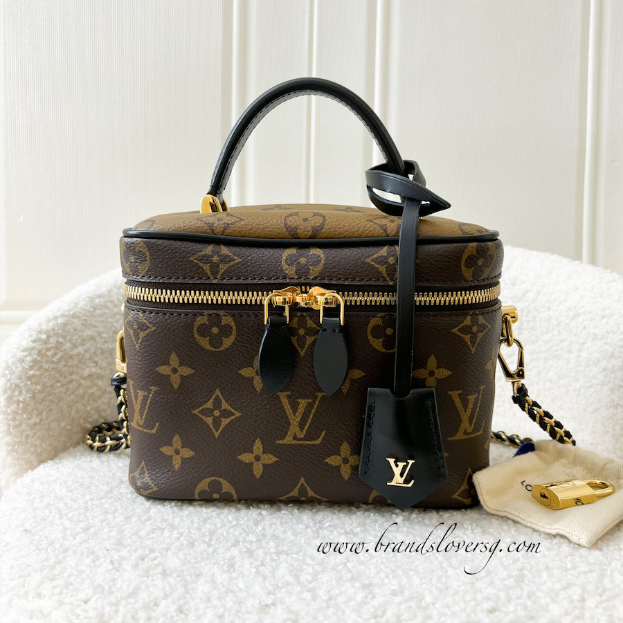 LV Vanity PM in Monogram Canvas and Black Trim
