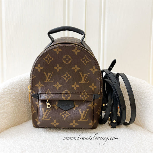 LV Mini Palm Springs Backpack in Monogram Canvas GHW