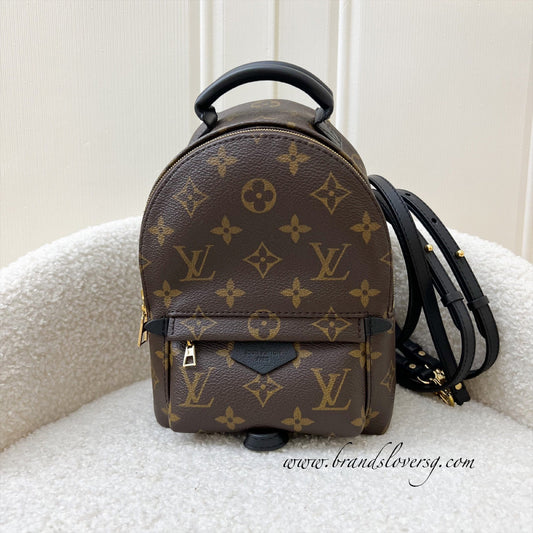 LV Palm Springs Mini Backpack (New Zip) in Monogram Canvas and GHW
