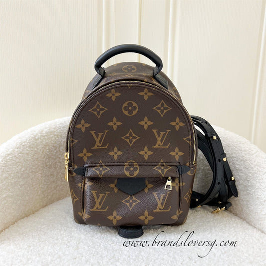 LV Mini Palm Springs Backpack in Monogram Canvas GHW (New Zip)