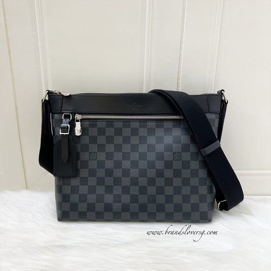 LV Mick PM Men's Shoulder Bag in Black Damier Graphite SHW