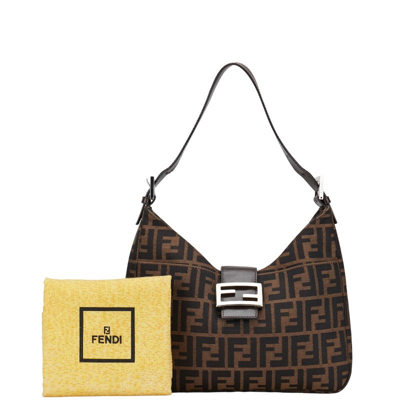 FY ZUCKA MANMABACKET ON SHOULDER BAG 26569 Brown canvas leather ladies FENDI