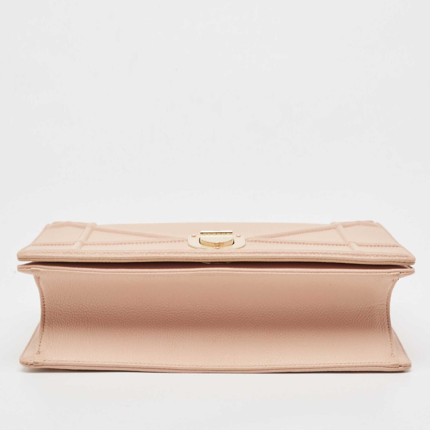 Dior Peach Leather Medium Diorama Flap Shoulder Bag