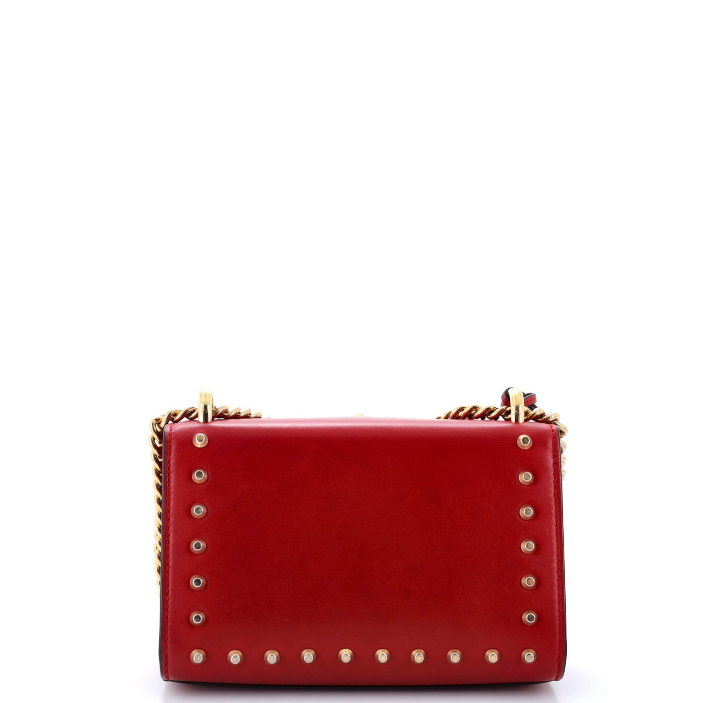 Pearly Padlock Shoulder Bag Studded Leather Small