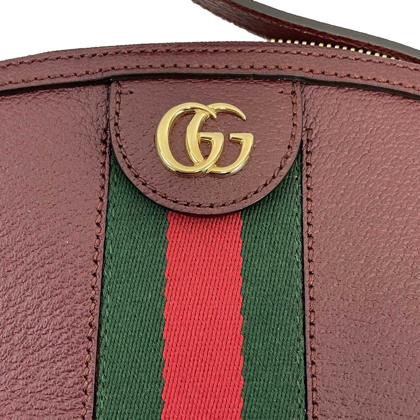 GUCCI - NEW Ophidia Small Shoulder Burgundy GG Leather Crossbody