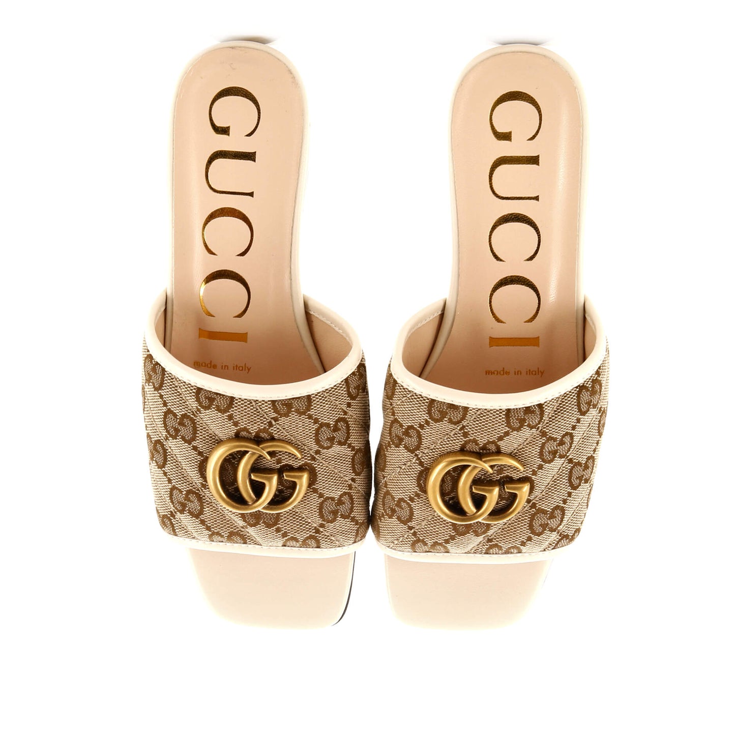 Women's GG Marmont Slide Sandals Diagonal Quilted GG Canvas