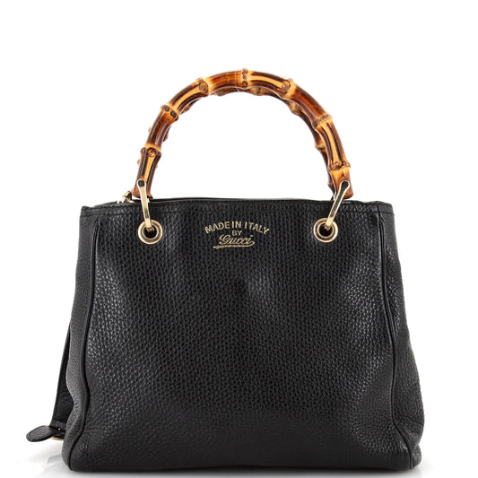 Bamboo Shopper Tote Leather Small