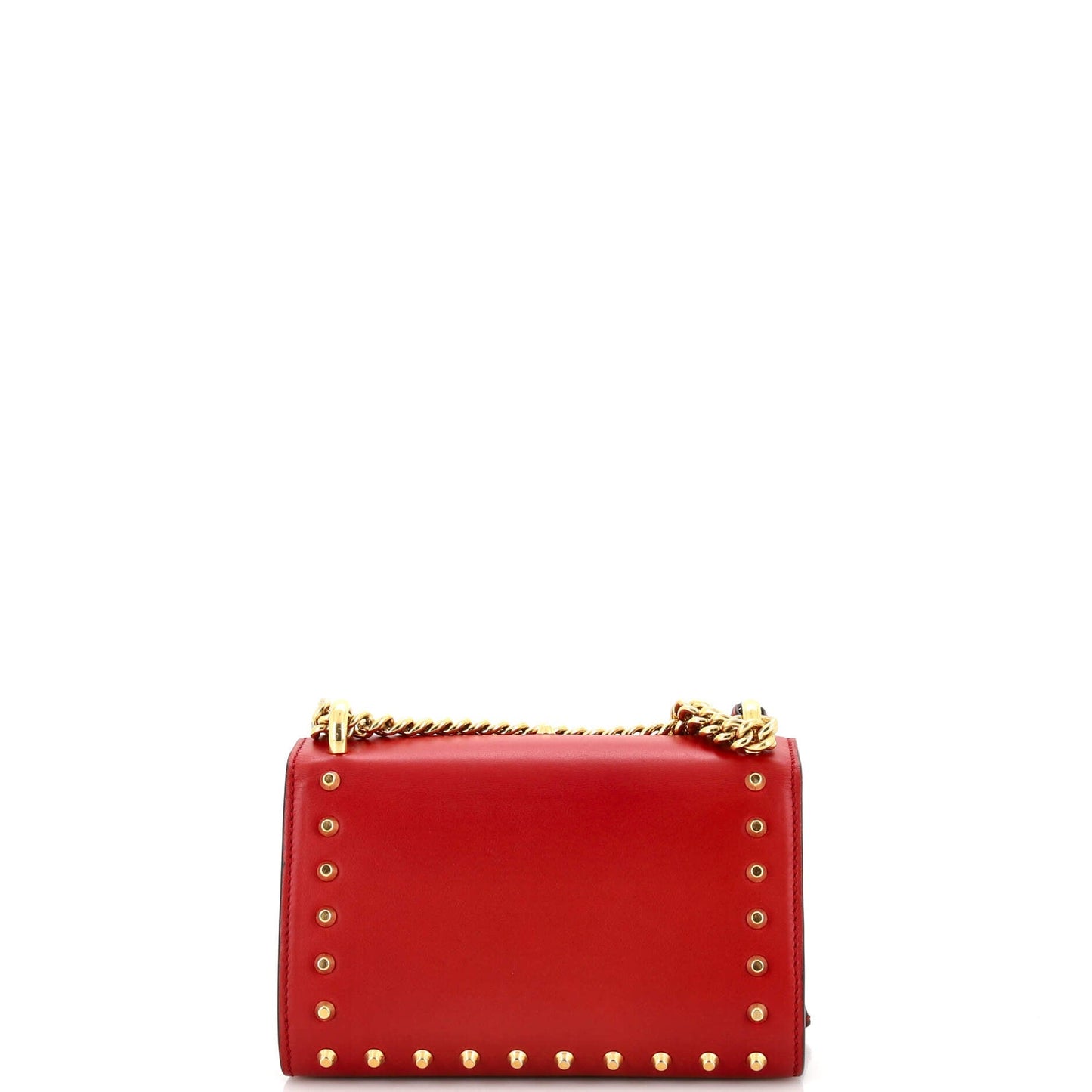 Pearly Padlock Shoulder Bag Studded Leather Small