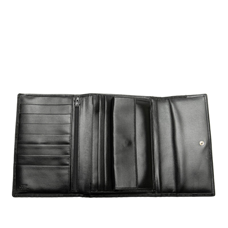 Versace Vintage Meducer Gucca Double Fold Wallet Black Canvas Leather  Versace  Vintage Meducer Gucci