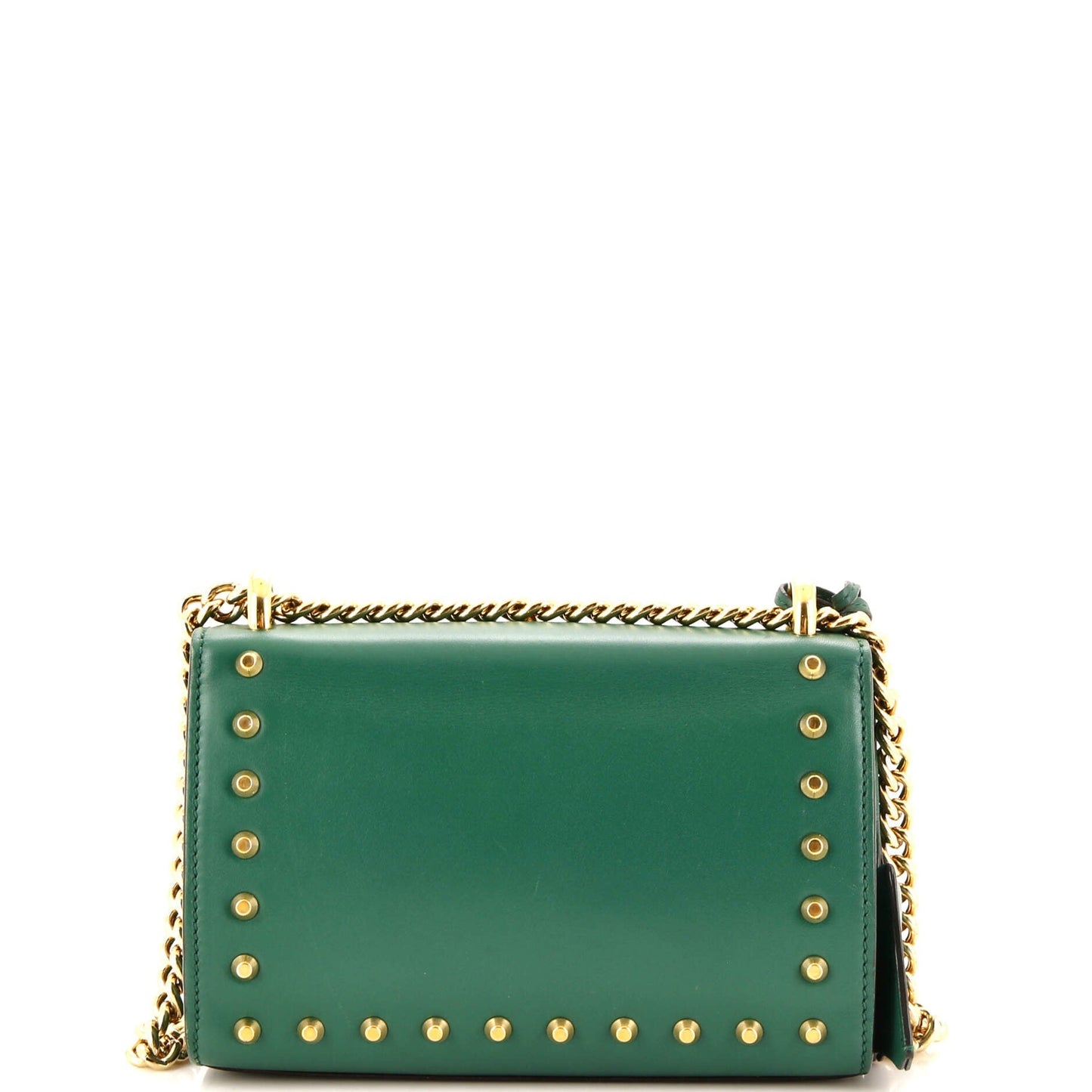 Pearly Padlock Shoulder Bag Studded Leather Small