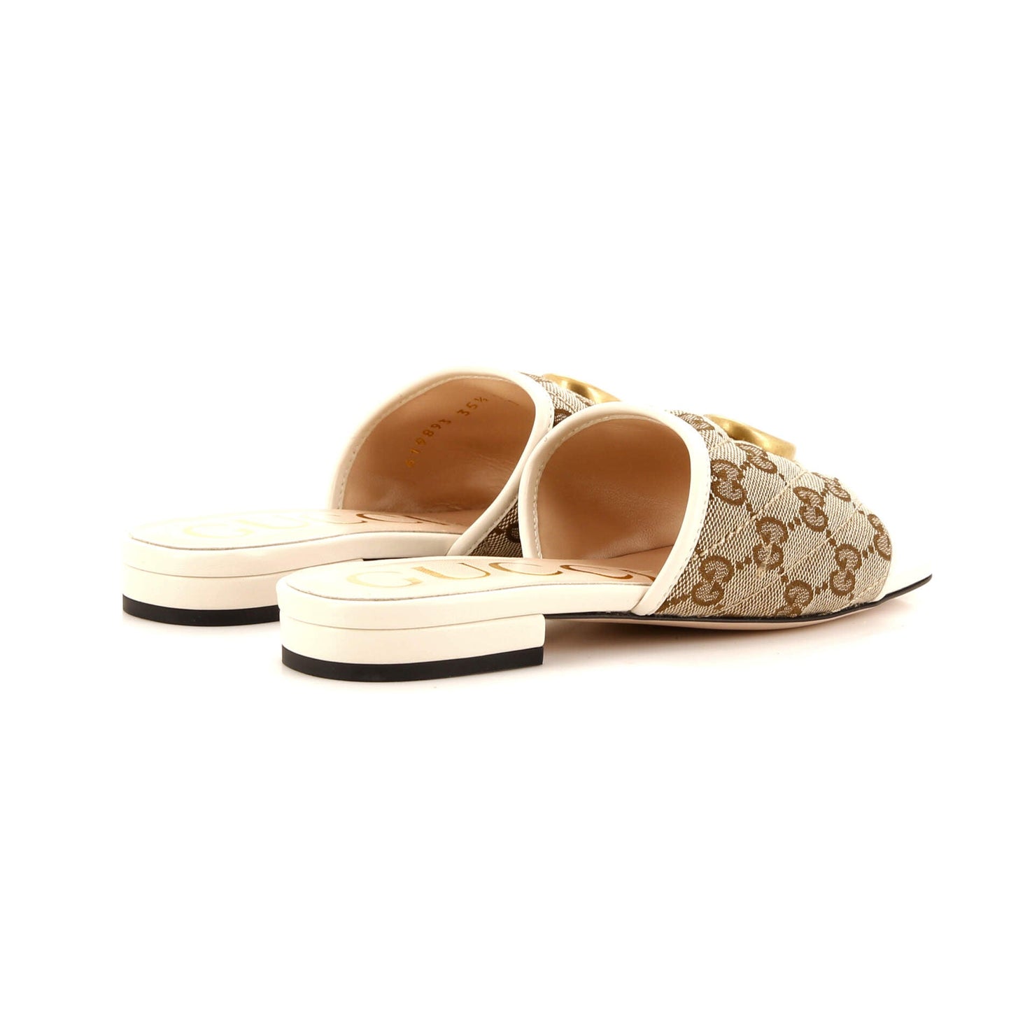 Women's GG Marmont Slide Sandals Diagonal Quilted GG Canvas