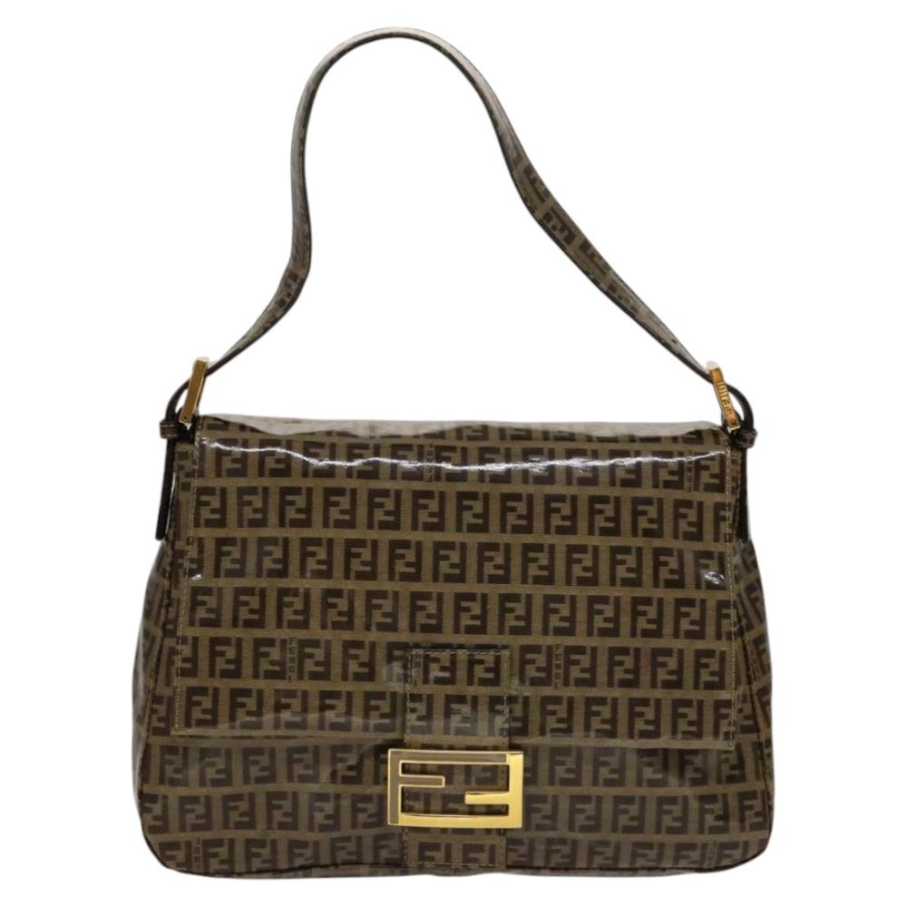 Beige Canvas Fendi Baguette
