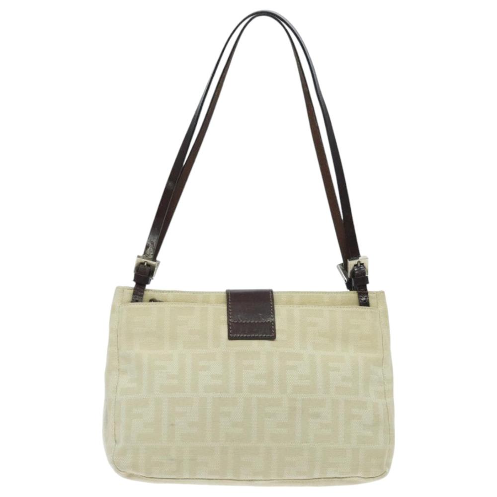 Beige Canvas Fendi Baguette Mamma