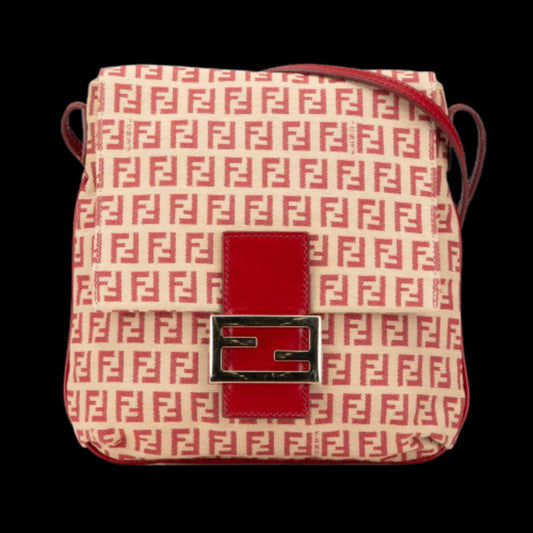 Beige Canvas Fendi Crossbody Bag