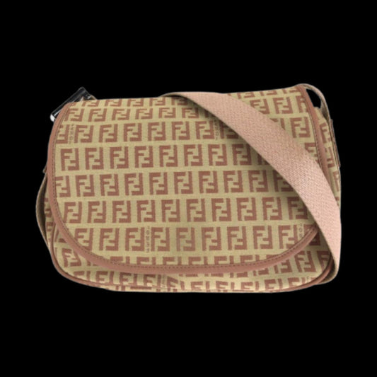 Beige Canvas Fendi Crossbody Bag