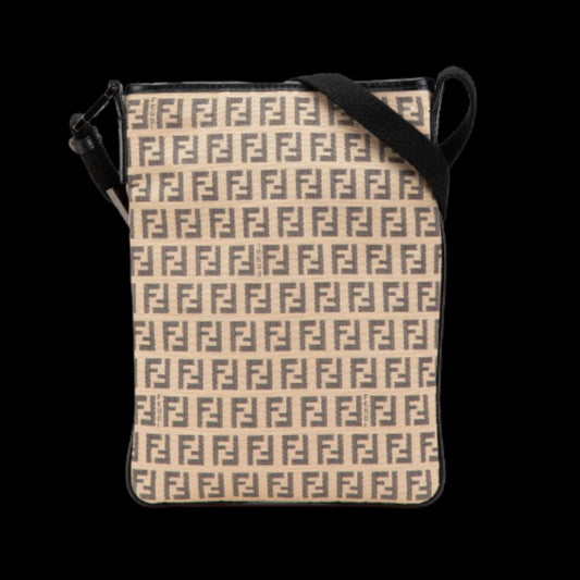 Beige Canvas Fendi Crossbody Bag