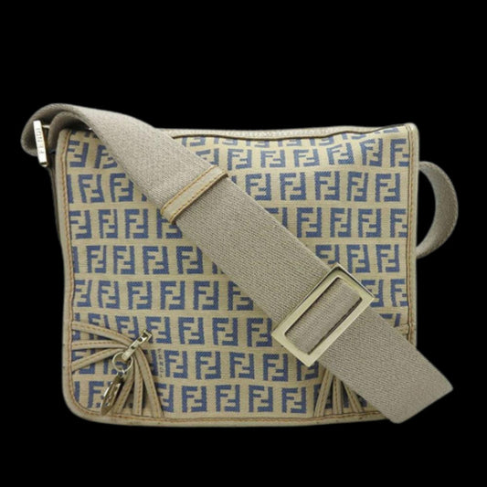 Beige Canvas Fendi Crossbody Bag