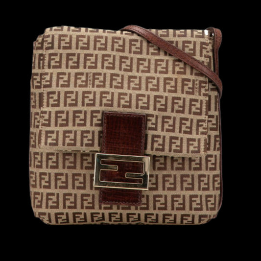 Beige Canvas Fendi Crossbody Bag
