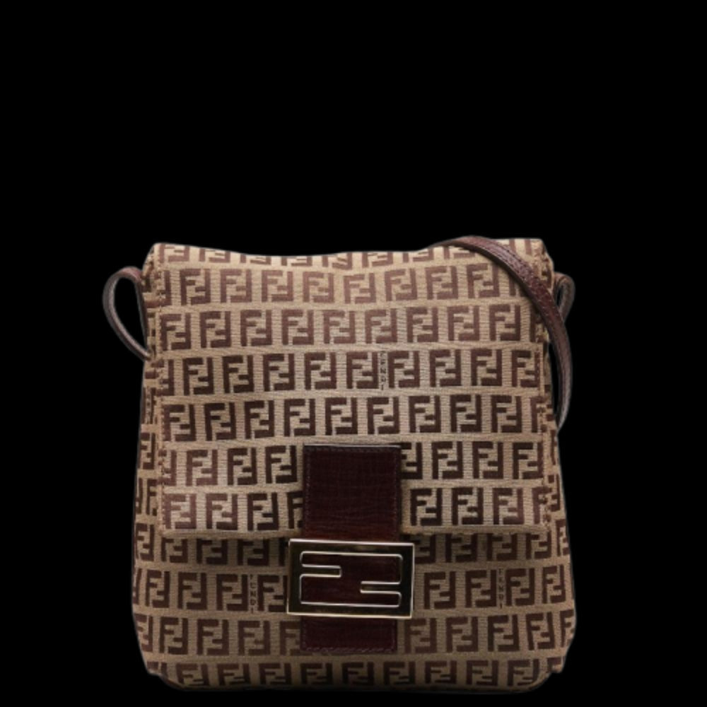 Beige Canvas Fendi Crossbody Bag