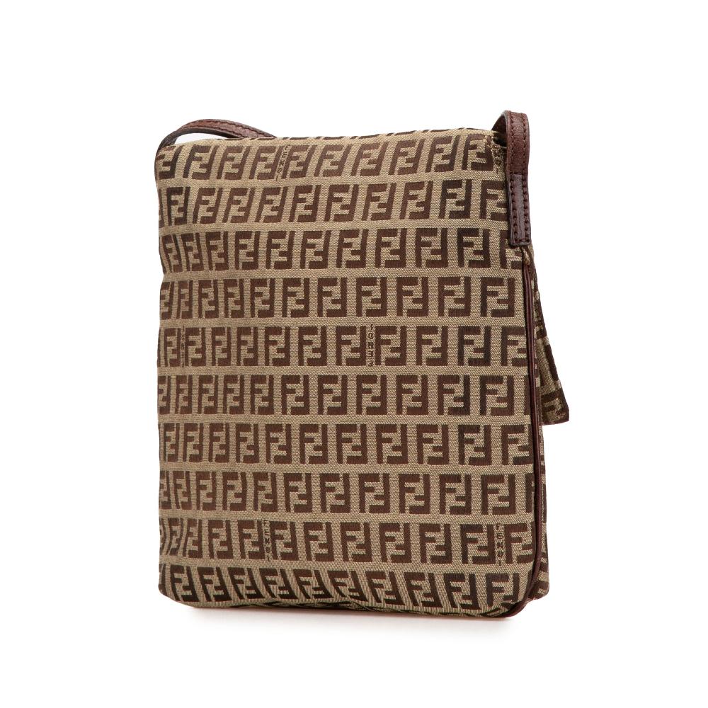 Beige Canvas Fendi Crossbody Bag