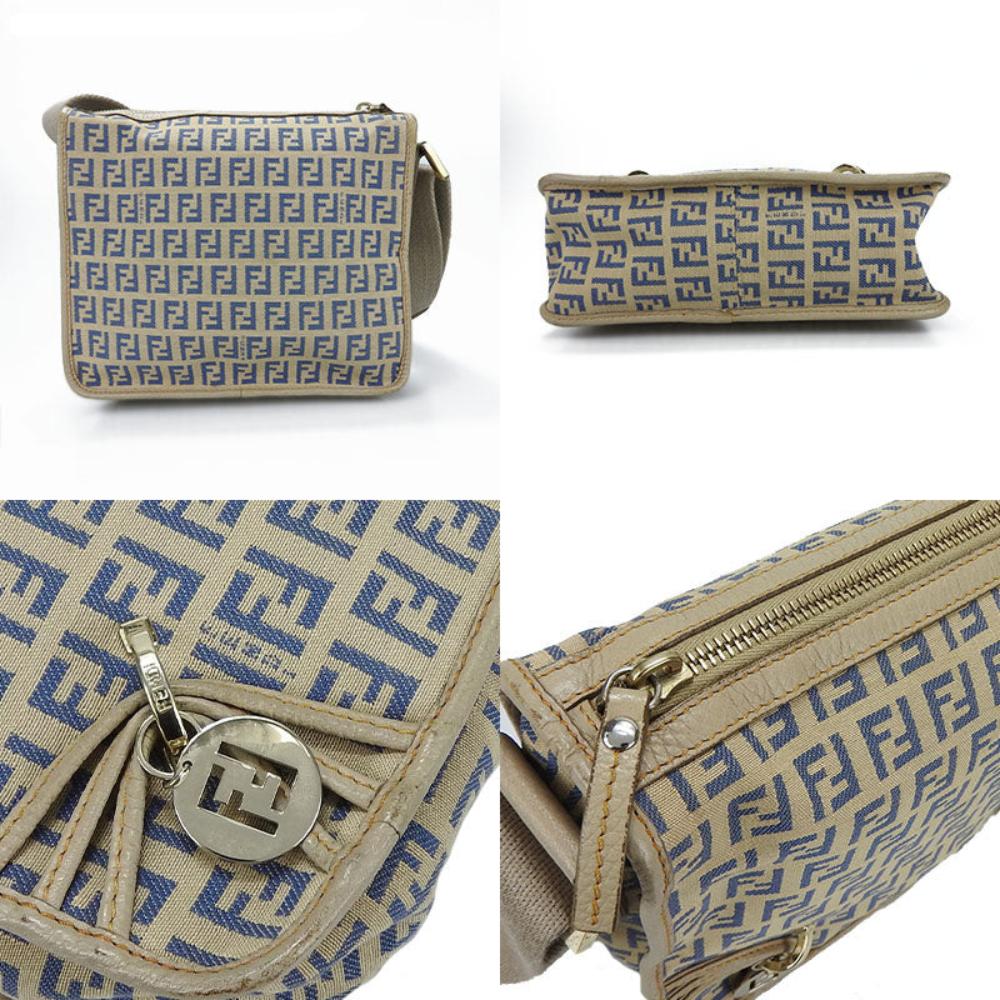 Beige Canvas Fendi Crossbody Bag
