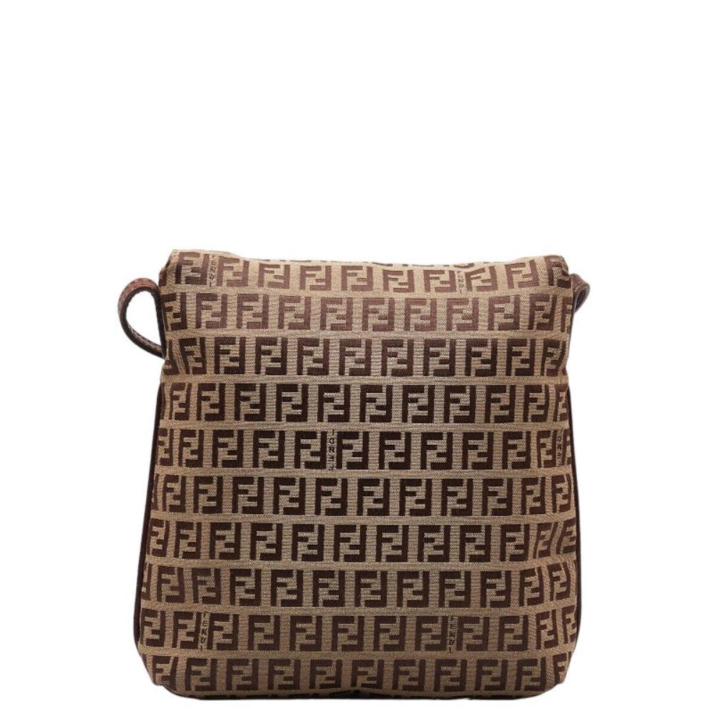 Beige Canvas Fendi Crossbody Bag