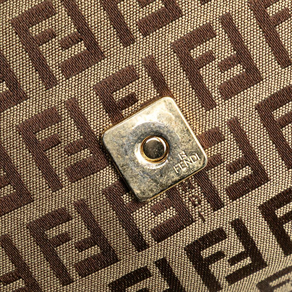 Beige Canvas Fendi Crossbody Bag