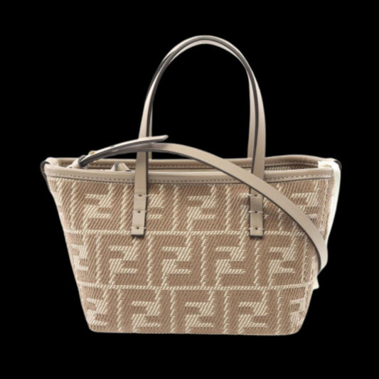 Beige Canvas Fendi Handbag