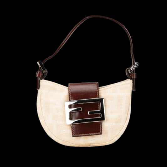 Beige Canvas Fendi Handbag