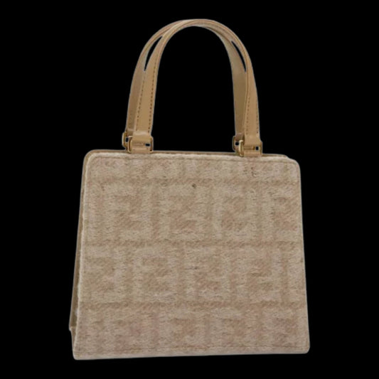 Beige Canvas Fendi Handbag